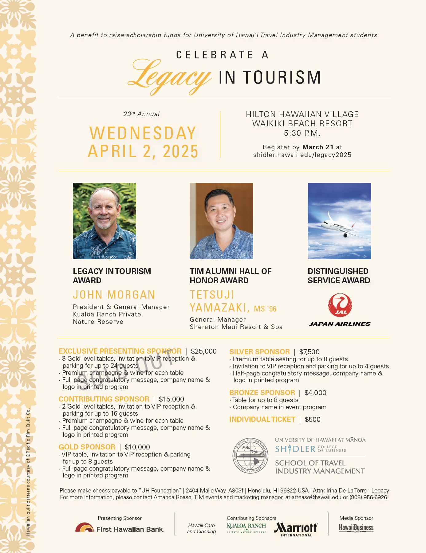 Screenshot of the Legacy in Tourism flyer