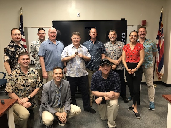 Jerry Agrusa and War College group at the presentation 