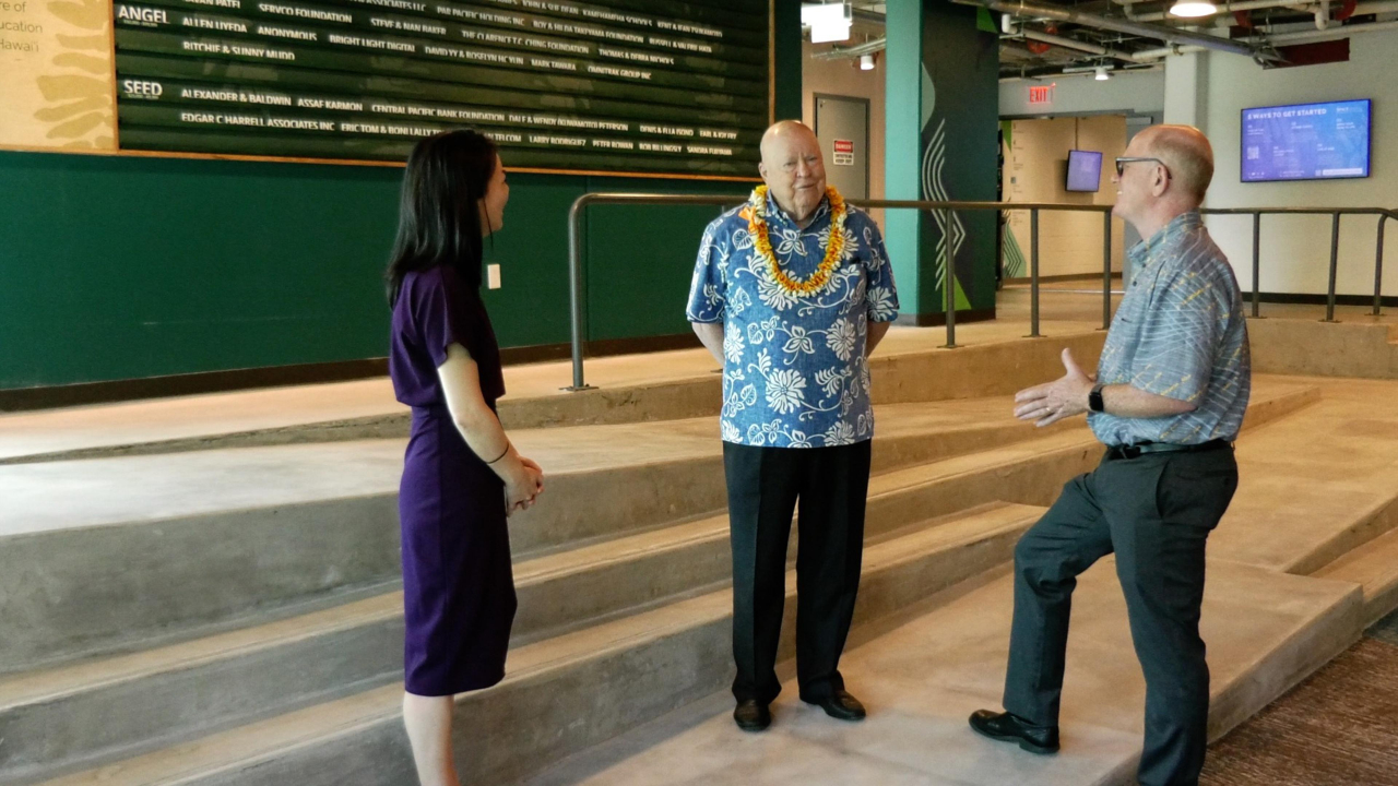 Walter A. Dods Jr., Sandra Fujiyama and Tim Dolan at RISE