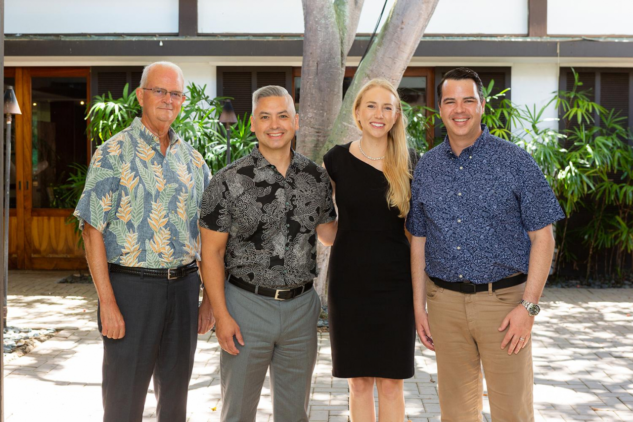  From left: Vance Roley, representatives from Northwestern Mutual Hawaiʻi, Jamie Delgadillo,; Jessica Katinszky and Thomas Stewart.