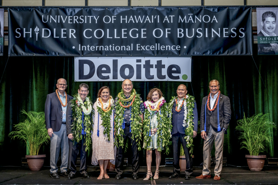 Vance Roley, Matt Takamine, Diane Paloma, Eric Tom, Maura Mizuguchi, Joseph Young and Jay Shidler